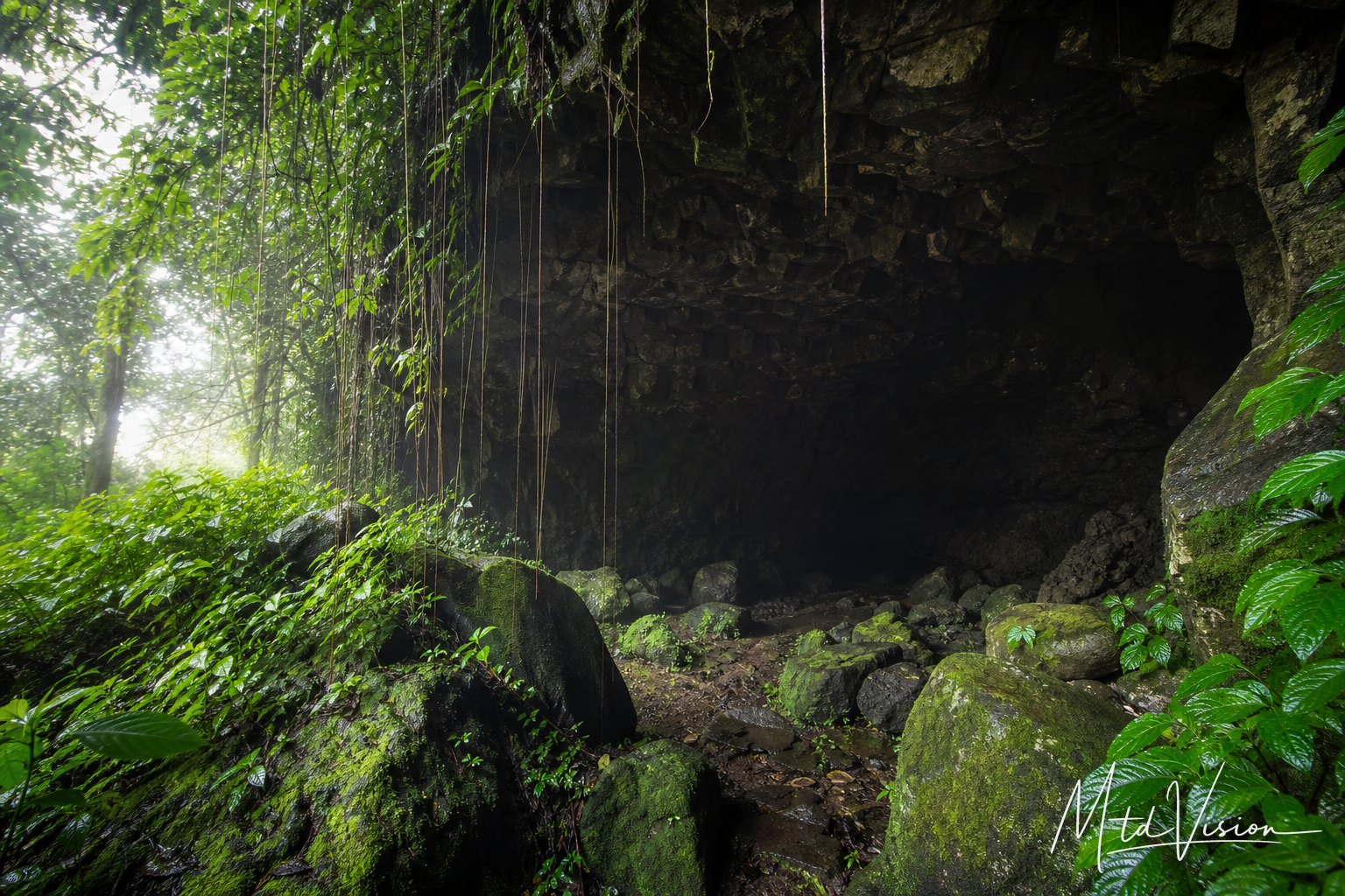 Name of a cave in the creation myth.