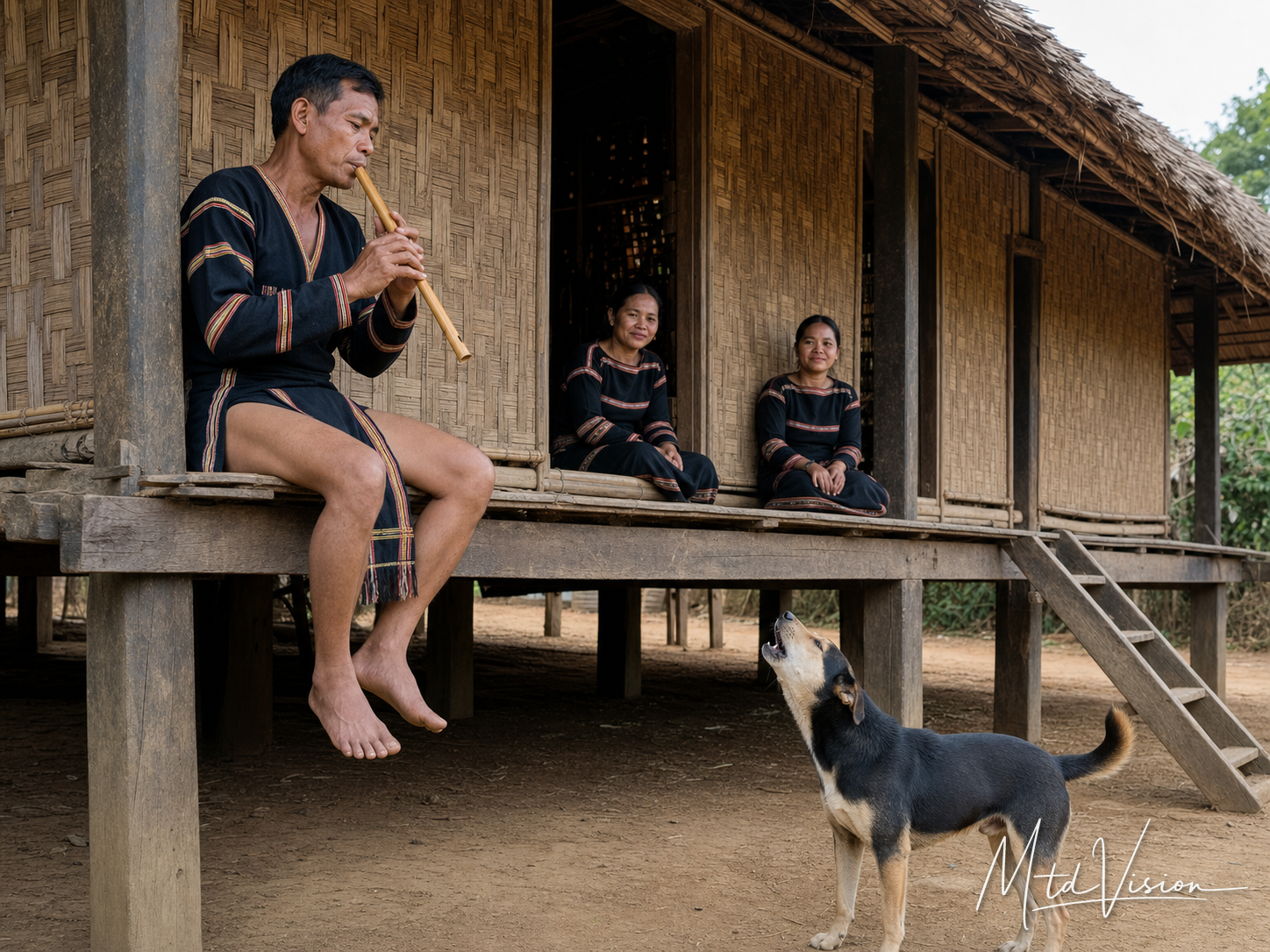 To make a dog howl (bi aliu).
