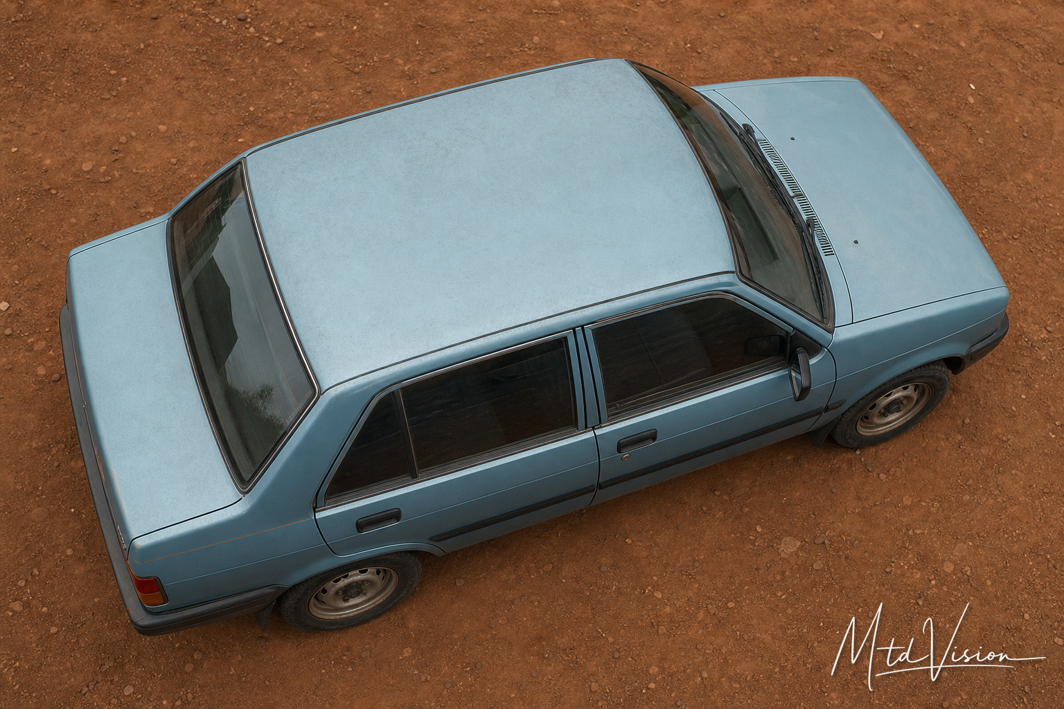 Top or roof of a car.