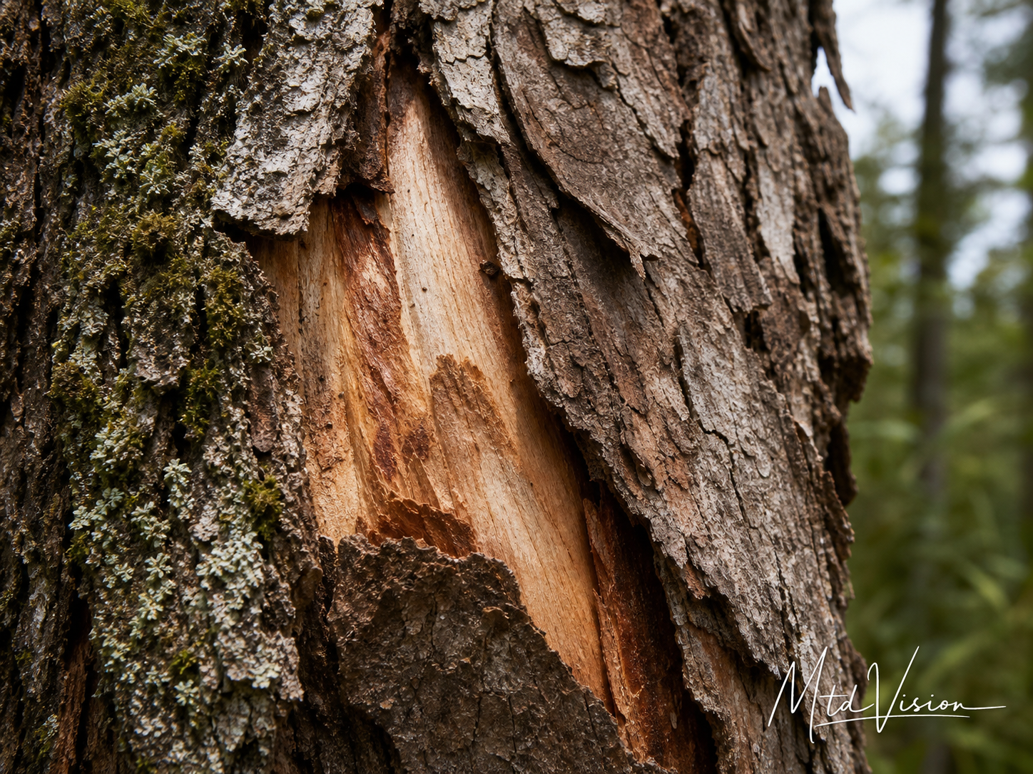 Bark, outer covering, shell.