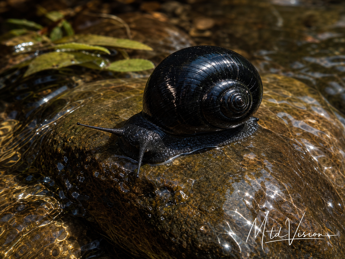 Kind of black water snail.