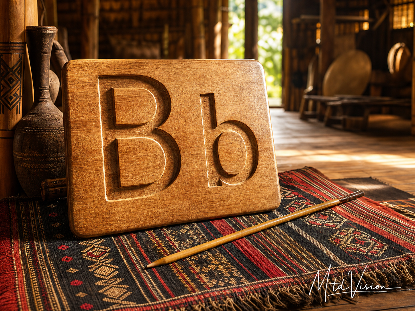 A letter of the Rhade alphabet, b.
