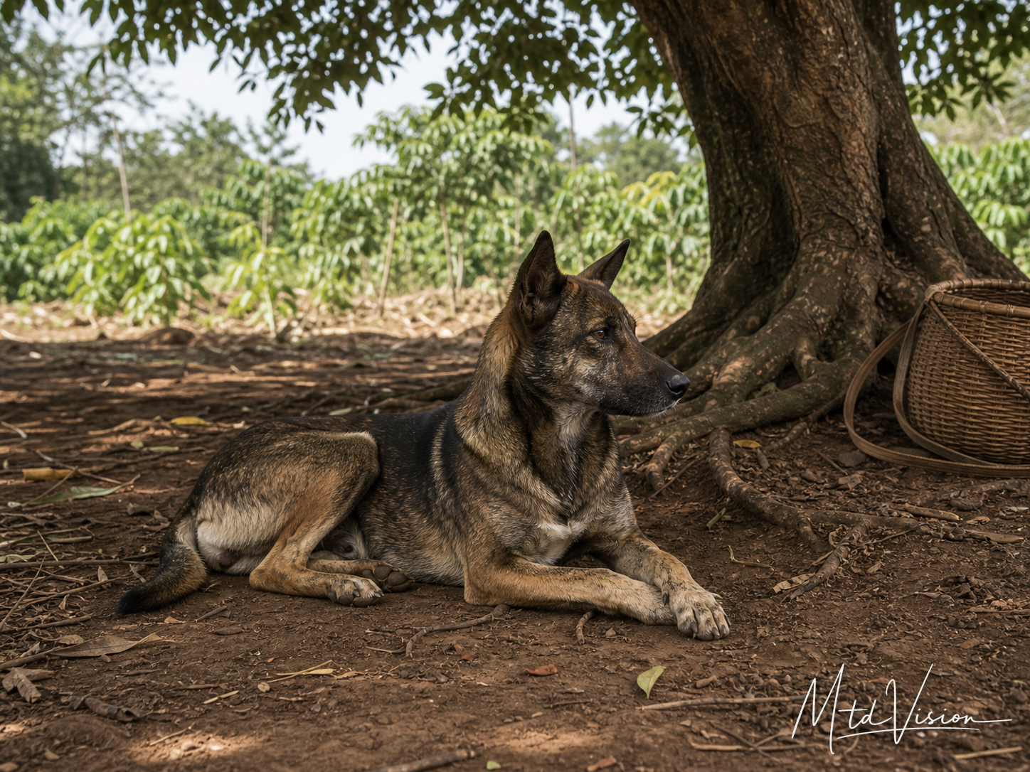To lie down, of an animal or a soldier taking cover.