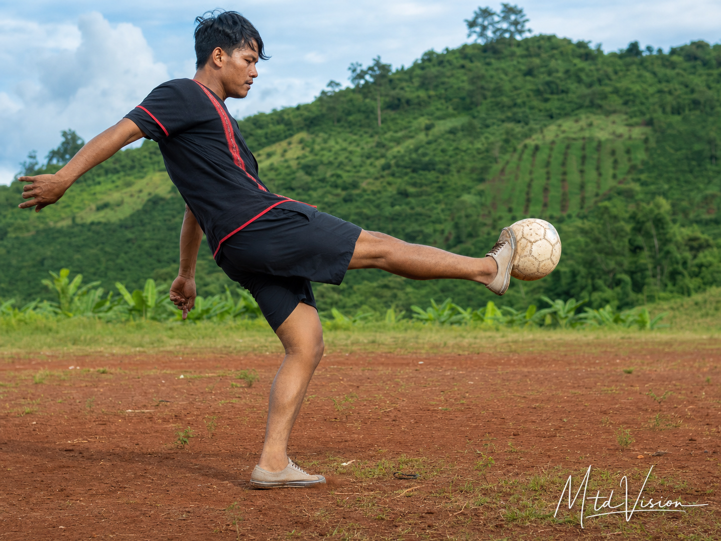 To kick.