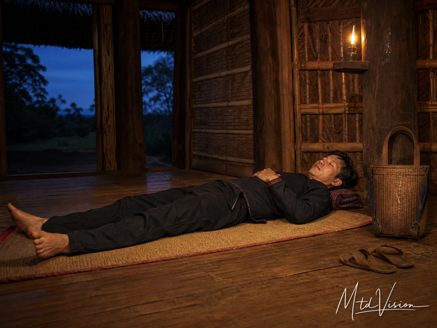To rest, sleep, or stay overnight.