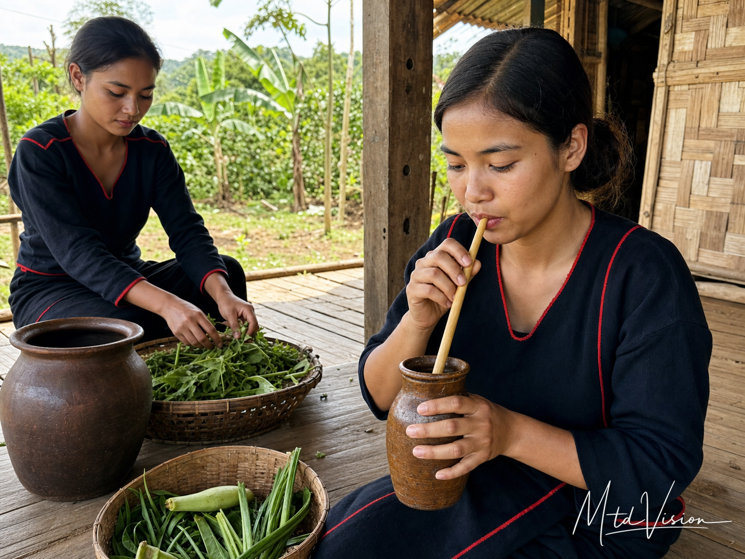Drinking straw, pipe, tube, or bamboo pole.